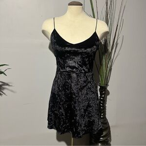 Black Velvet Mini Dress